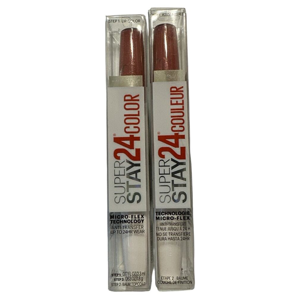 New 2 Maybelline SuperStay 24 2-Step Liquid Lipstick Wear On Wildberry‎